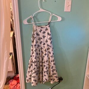 Floral Blue and White Kids Dress